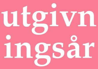 Synonym utgivningsår