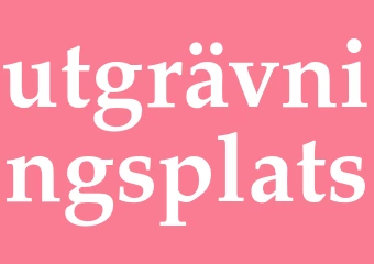 Synonym utgrävningsplats