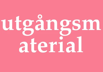 Synonym utgångsmaterial