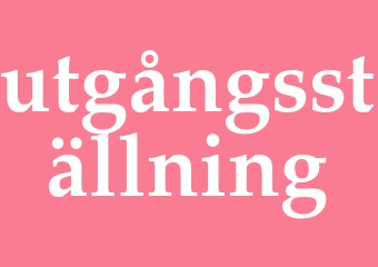 Synonym utgångsställning