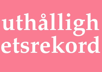 Synonym uthållighetsrekord
