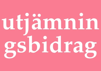 Synonym utjämningsbidrag