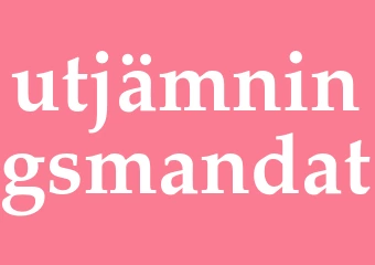 Synonym utjämningsmandat