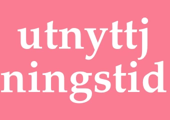 Synonym utnyttjningstid