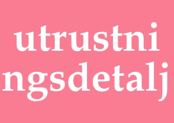 Synonym utrustningsdetalj