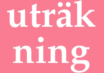 Synonym uträkning