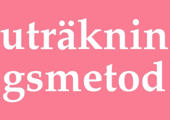 Synonym uträkningsmetod