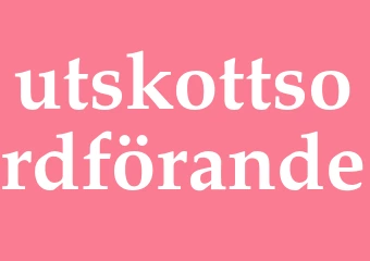 Synonym utskottsordförande