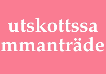 Synonym utskottssammanträde