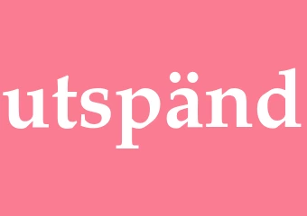 Synonym utspänd