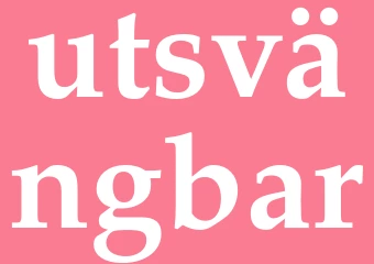 Synonym utsvängbar
