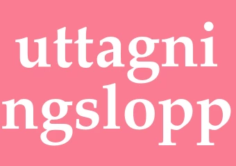 Synonym uttagningslopp