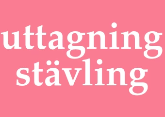 Synonym uttagningstävling
