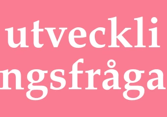 Synonym utvecklingsfråga