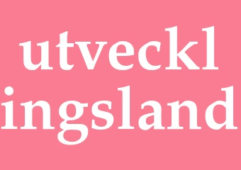 Synonym utvecklingsland