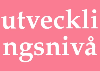 Synonym utvecklingsnivå
