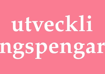 Synonym utvecklingspengar