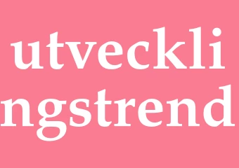 Synonym utvecklingstrend