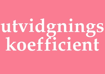 Synonym utvidgningskoefficient