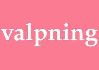 Synonym valpning