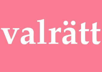 Synonym valrätt