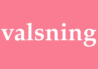 Synonym valsning