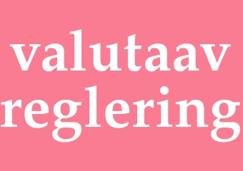 Synonym valutaavreglering