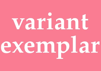 Synonym variantexemplar