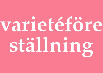 Synonym varietéföreställning
