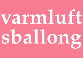 Synonym varmluftsballong