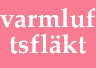 Synonym varmluftsfläkt