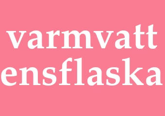 Synonym varmvattensflaska
