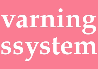 Synonym varningssystem