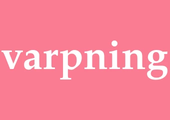 Synonym varpning