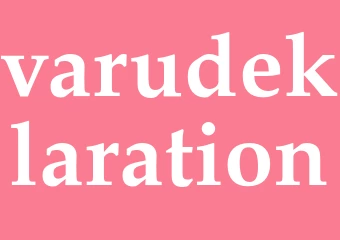 Synonym varudeklaration