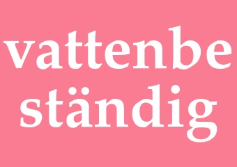 Synonym vattenbeständig