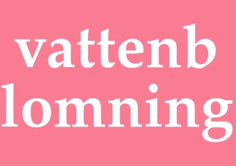 Synonym vattenblomning