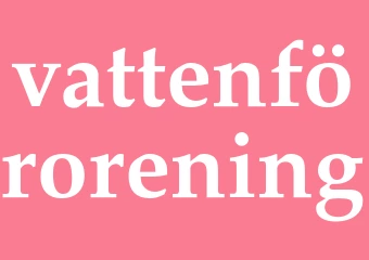 Synonym vattenförorening