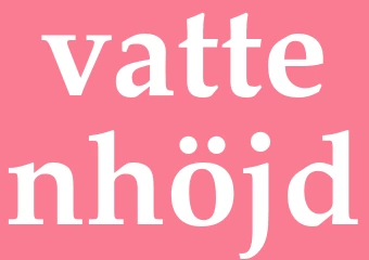 Synonym vattenhöjd