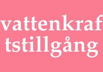 Synonym vattenkraftstillgång