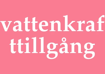 Synonym vattenkrafttillgång