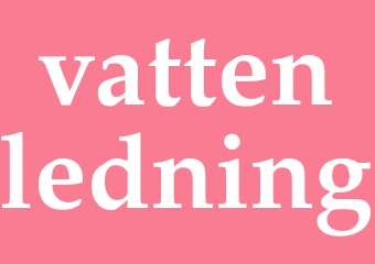 Synonym vattenledning