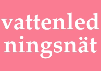 Synonym vattenledningsnät