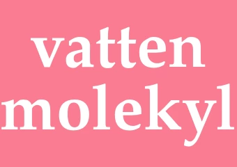 Synonym vattenmolekyl