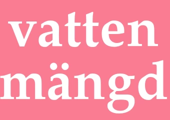 Synonym vattenmängd