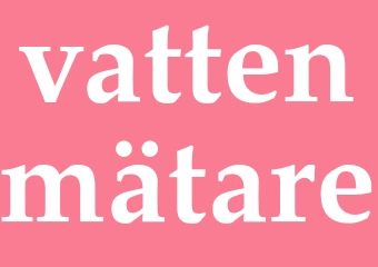 Synonym vattenmätare