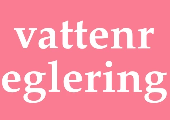 Synonym vattenreglering