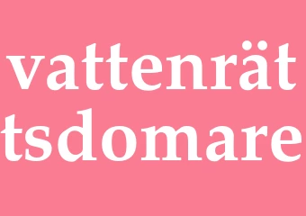 Synonym vattenrättsdomare
