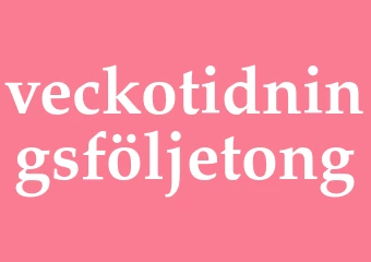 Synonym veckotidningsföljetong