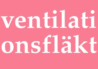 Synonym ventilationsfläkt